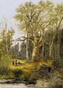 Clearing At The Edge Of The Forest With Bundle - Wood Pickers