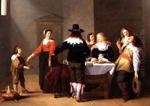 A Merry Company in an Interior