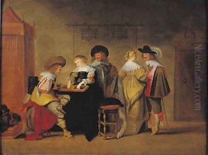 Backgammon Players 2 by Christoffel Jacobsz van der Lamen