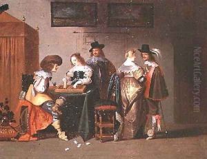 Backgammon Players by Christoffel Jacobsz van der Lamen