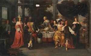 Elegant company at a table