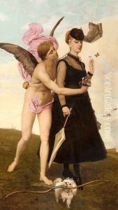 Love and the Widow by Albert-Anatole-Martin-Ernest Lambron Des Piltieres