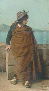 Daydreaming boy by Edmond Lebel