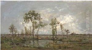 Une lande en Bretagne by Marie Guillaume Charles Leroux