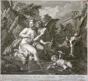 Psyche and Cupid by Jacques Balthasar Lidel