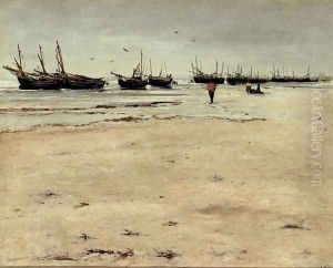Plage De Berck A Maree Basse by Ludovic Lepic