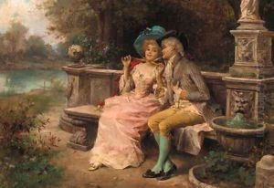 The flirting couple by Antonio Lonza