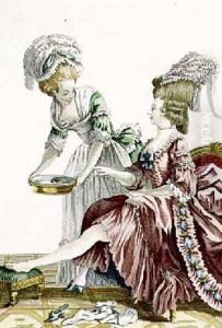 An Elegant Woman Washing her Feet by Pierre Thomas Le Clerc