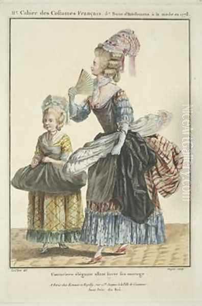 Elegant Dressmaker delivering her Work - view 1