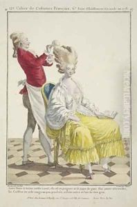 Young Woman having her hair styled