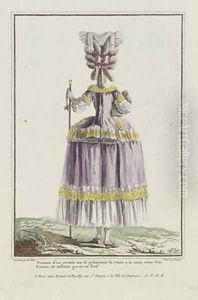 Woman of a certain class with a Walking Stick by Pierre Thomas Le Clerc