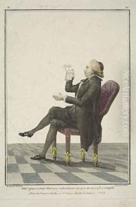 Gentleman Abbe and Poet reads with enthusiasm a piece of verse he has composed by Pierre Thomas Le Clerc