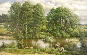 Landscape from the Area of Riga by Edward Ignacy Jan Lepszy