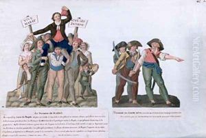 The Triumph of Marat and Camille Jordan said Cut off their Heads by Brothers Lesueur