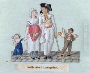 Family Going to the Guinguette by Brothers Lesueur