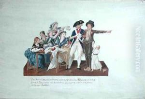 Citizens contributing their assignats to equip a young man for war by Brothers Lesueur