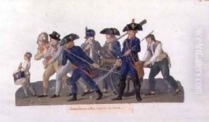 Young Men off to Practise using the Cannon