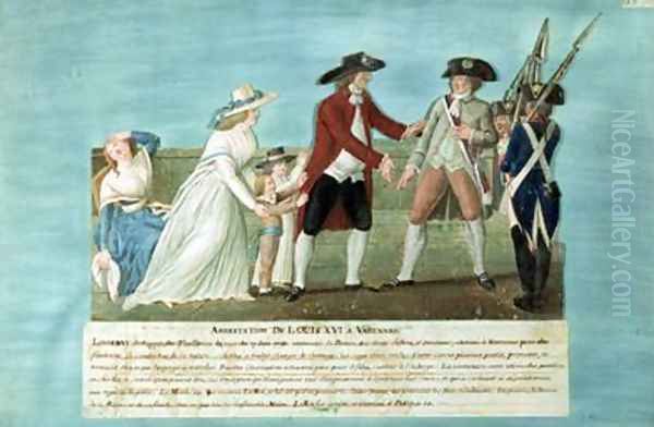 The Arrest of Louis XVI and his family at Varennes - view 1