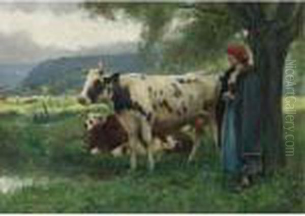 Peasant Woman With Cows - view 1