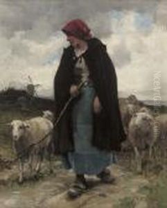 The Shepherdess by Julien Dupre