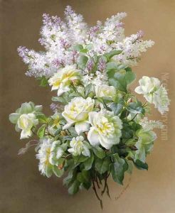 Still Life: Lilacs and Roses by Raoul Maucherat de Lonpre