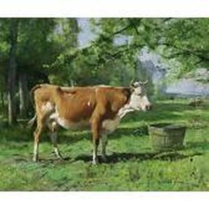 A Cow In A Landscape by Julien Dupre