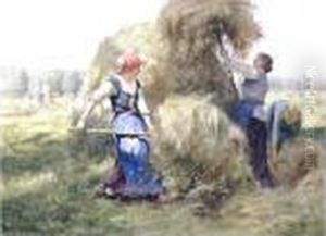 Haying Scene; La Moisson by Julien Dupre