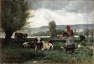 La Laitire (the Milk Maid) by Julien Dupre