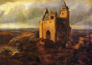 Castle in a Landscape by Karl Friedrich Lessing