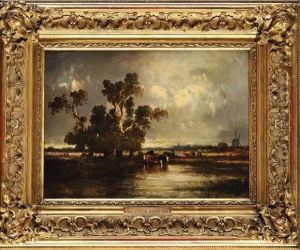 La Mare Aux Trois Arbres by Leon Victor Dupre