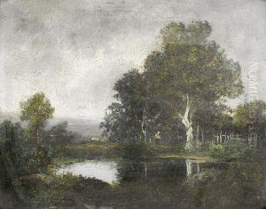 Auenlandschaft Mit Bauerin.