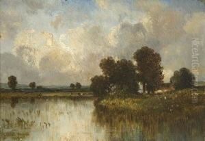 Flusslandschaft. Flusslandschaft.