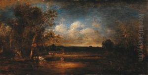 Paysage A La Mare by Leon Victor Dupre