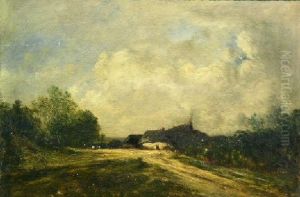 Landscape With Cottage by Leon Victor Dupre