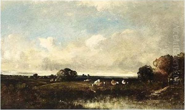 Cows In An Extensive Landscape - view 1