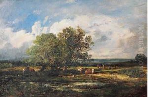 Troupeau De Vaches A La Mare