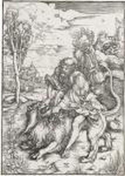 Samson Fighting With The Lion - view 1
