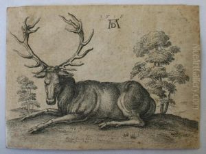 A Stag Lying