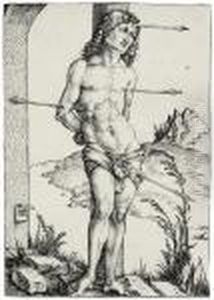 Saint Sebastian Bound To The Column by Albrecht Durer