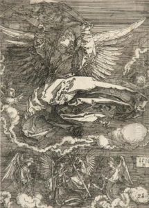 Sudarium Spread Out By One Angel by Albrecht Durer