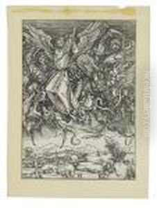 The Apocalypse - St Michael Fighting The Dragon by Albrecht Durer