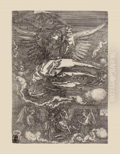 The Sudarium Held By One Angel - view 1