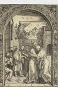 Joachim And Anna At The Golden Gate, From: The Life Of The Virgin by Albrecht Durer