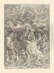 Virgin Surrounded By Many Angels by Albrecht Durer
