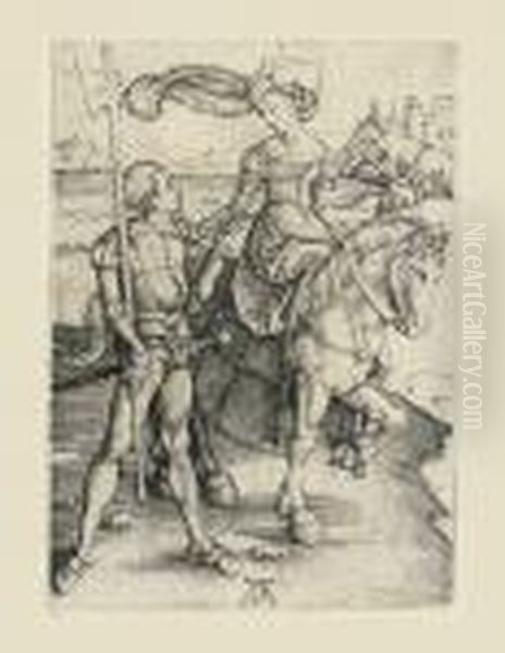 A Lady On Horseback And A Lansquenet - view 1
