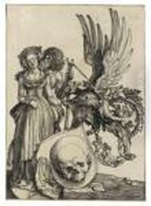 Durer A Coat Of Arms With A Skull