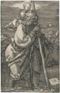 Saint Christopher Facing Left by Albrecht Durer