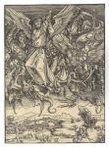 Saint Michael Fighting The Dragon, From: The Apocalypse by Albrecht Durer