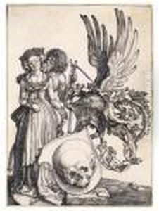 Wappen Mit Dem Totenkopf by Albrecht Durer