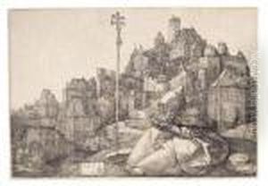 Der Heilige Antonius Vor Der Stadt by Albrecht Durer